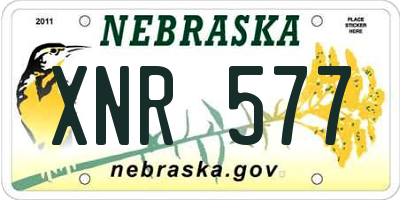 NE license plate XNR577
