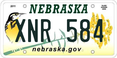NE license plate XNR584