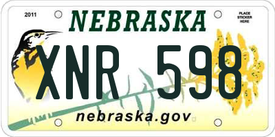 NE license plate XNR598