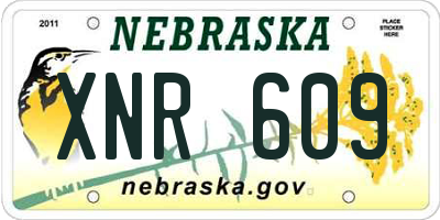 NE license plate XNR609