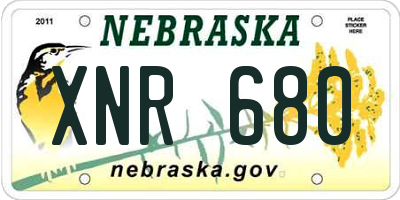 NE license plate XNR680
