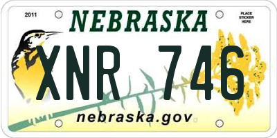 NE license plate XNR746