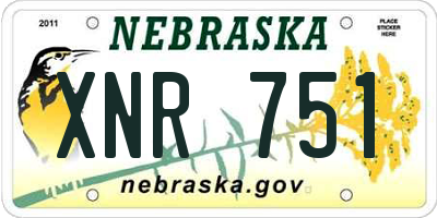 NE license plate XNR751