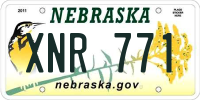 NE license plate XNR771