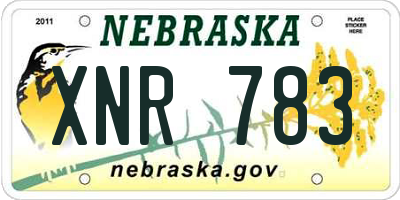 NE license plate XNR783