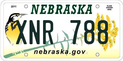 NE license plate XNR788