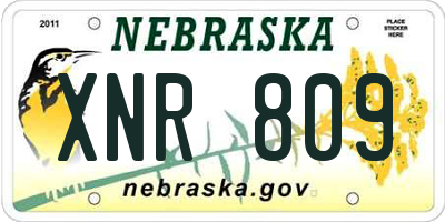 NE license plate XNR809