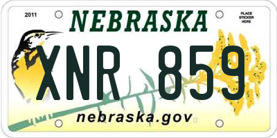NE license plate XNR859