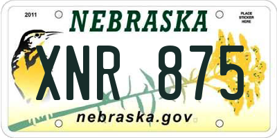 NE license plate XNR875
