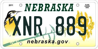 NE license plate XNR889