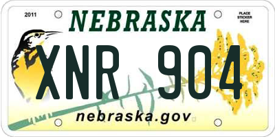 NE license plate XNR904
