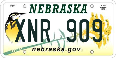 NE license plate XNR909