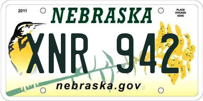 NE license plate XNR942
