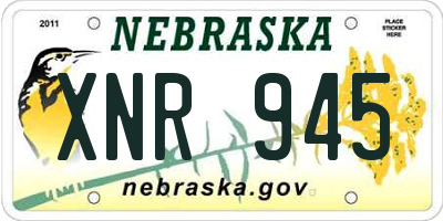 NE license plate XNR945