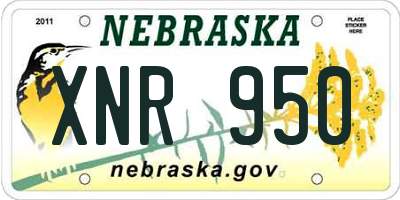 NE license plate XNR950