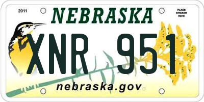 NE license plate XNR951