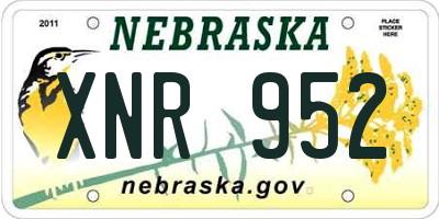 NE license plate XNR952
