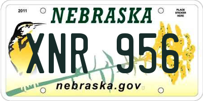 NE license plate XNR956