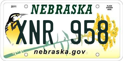 NE license plate XNR958