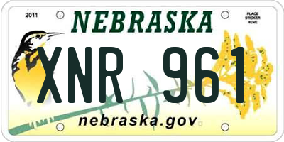 NE license plate XNR961