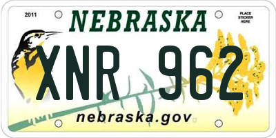 NE license plate XNR962