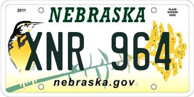 NE license plate XNR964