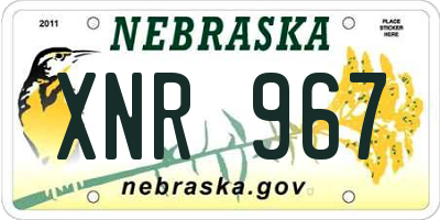 NE license plate XNR967