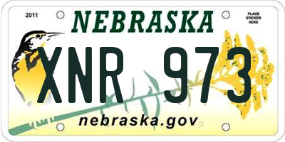 NE license plate XNR973