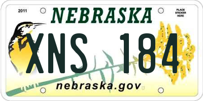 NE license plate XNS184