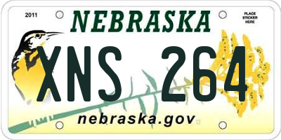 NE license plate XNS264