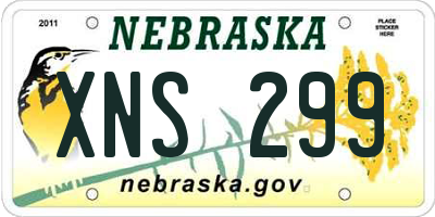 NE license plate XNS299