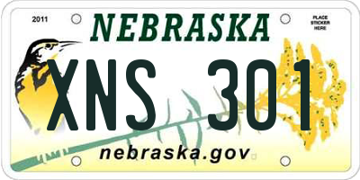NE license plate XNS301