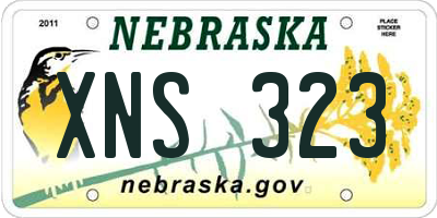 NE license plate XNS323