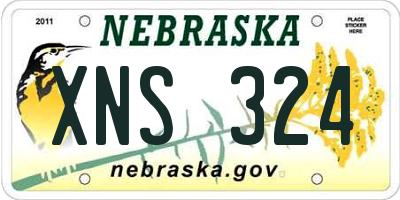 NE license plate XNS324