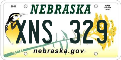 NE license plate XNS329