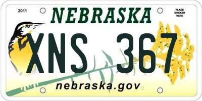 NE license plate XNS367