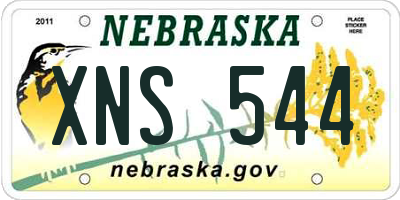 NE license plate XNS544