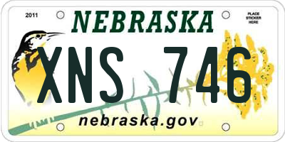 NE license plate XNS746