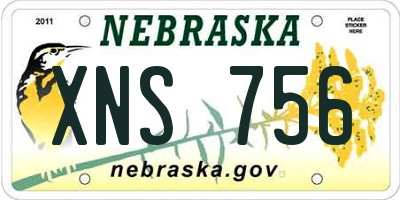 NE license plate XNS756