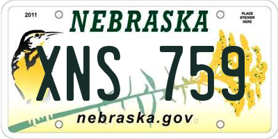 NE license plate XNS759