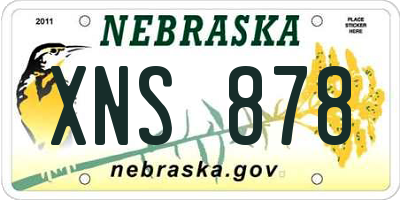 NE license plate XNS878