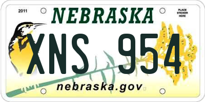 NE license plate XNS954