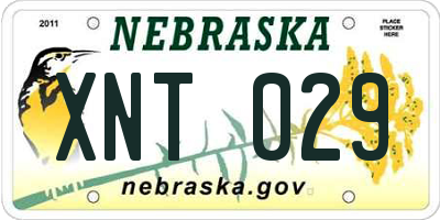 NE license plate XNT029