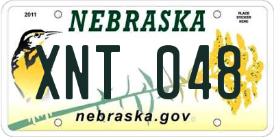 NE license plate XNT048