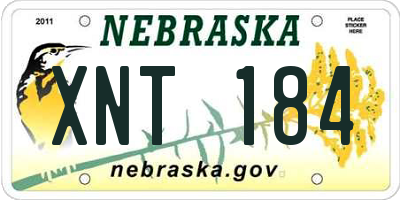 NE license plate XNT184