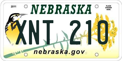 NE license plate XNT210