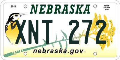 NE license plate XNT272