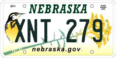 NE license plate XNT279