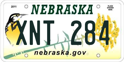 NE license plate XNT284