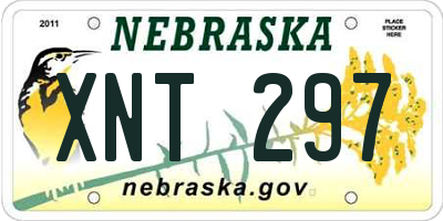 NE license plate XNT297